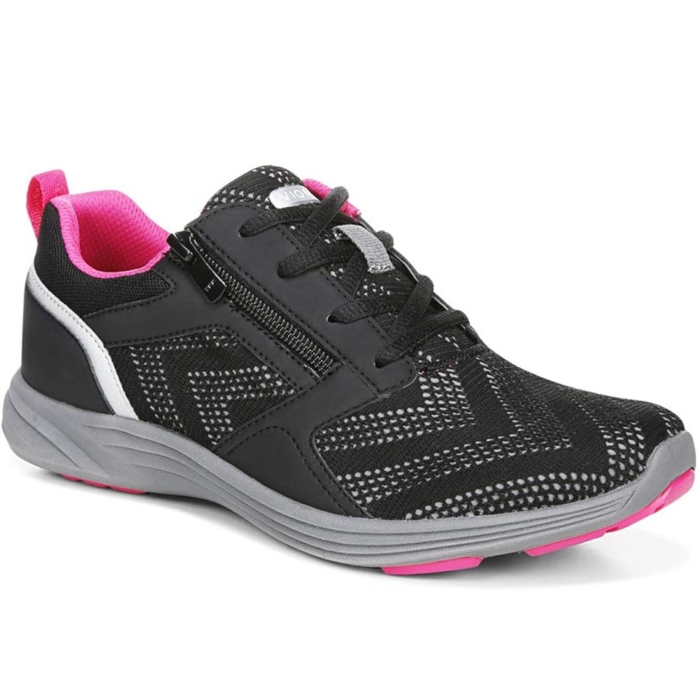 Vionic Sneakers for Women LYLA, Black, Mesh. Size 7.5